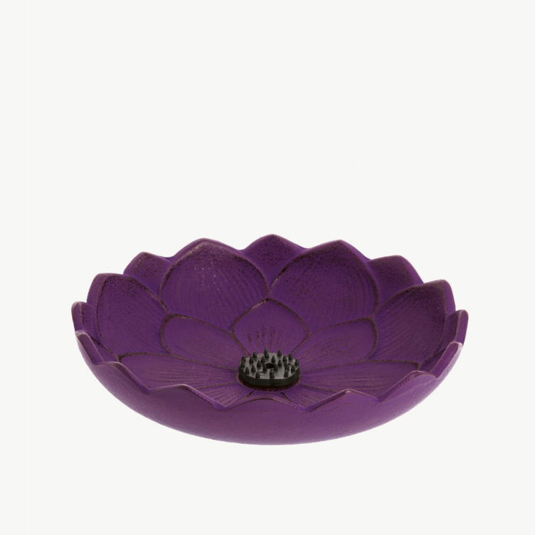 Iwachu Incense Burner - Purple Lotus Flower - 1