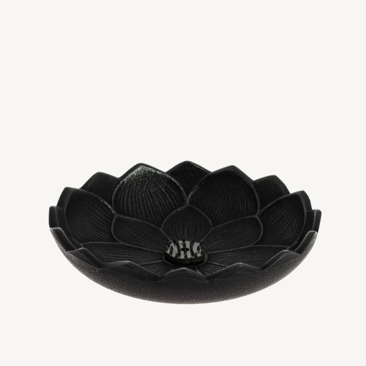 Iwachu Incense Burner - Black Lotus Flower - 0