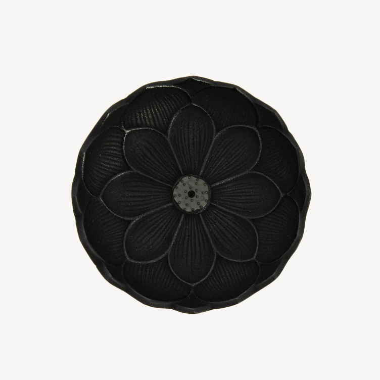 Räucherstäbchenhalter - Lotus schwarz