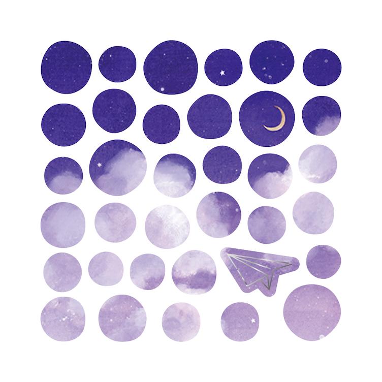 Dot Sticker Sky - purple - 0