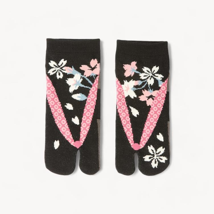 Tabi Socks (M) - Sakura black