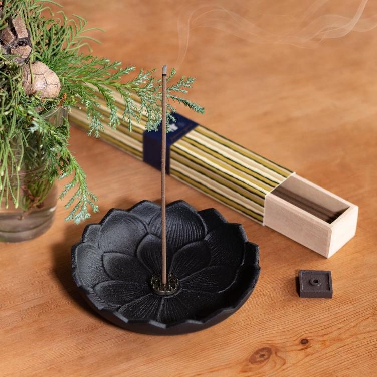 Räucherstäbchenhalter – Lotus Schwarz - 0