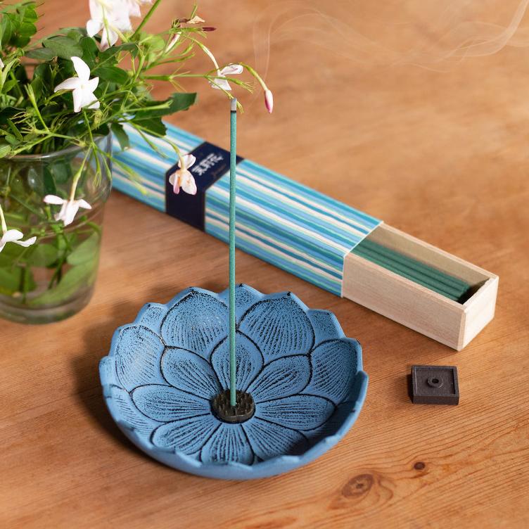 Räucherstäbchenhalter – Lotus Hellblau - 0