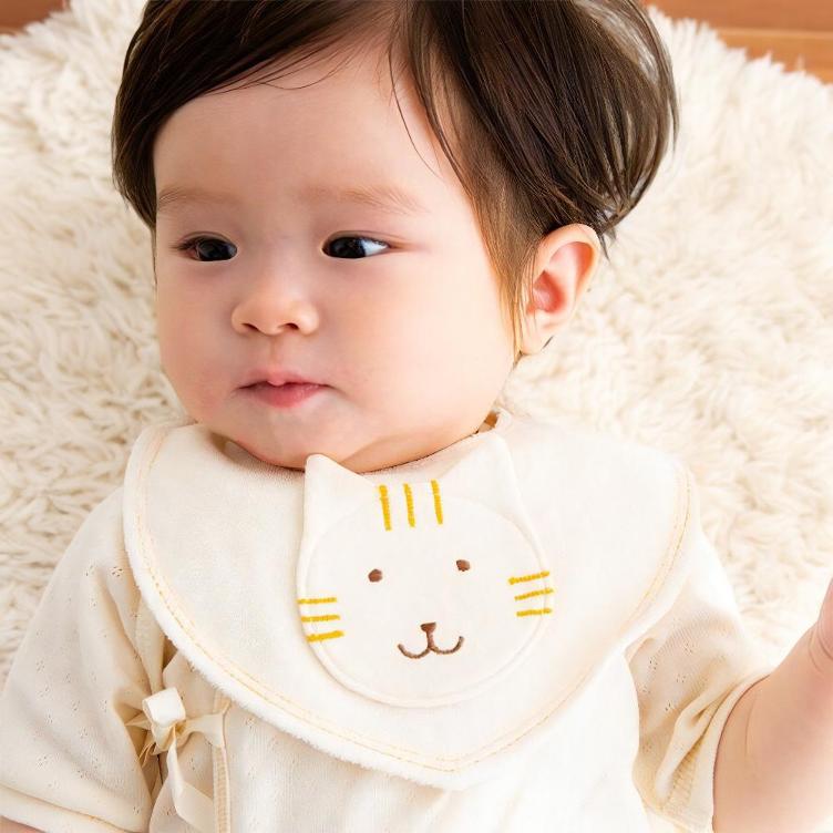 Baby Bib - Cat (white) - 0