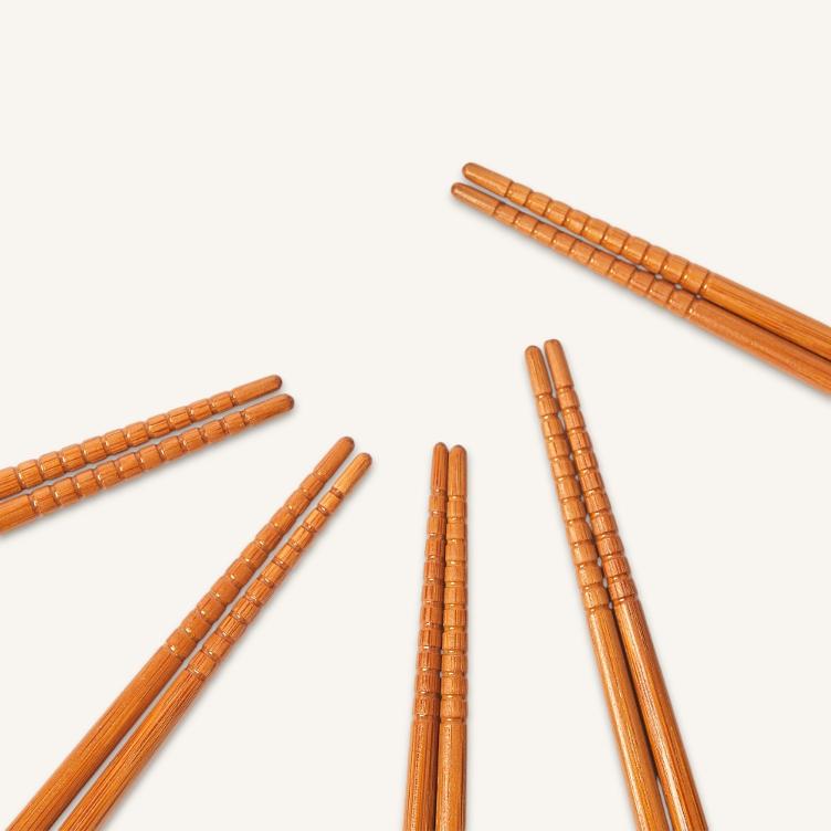 Essstäbchen – Bambus (5 Paare) - 1