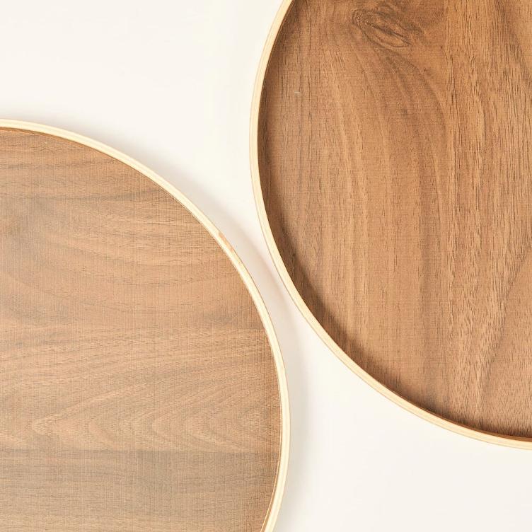 Holztablett Dunkel – 30 cm - 0