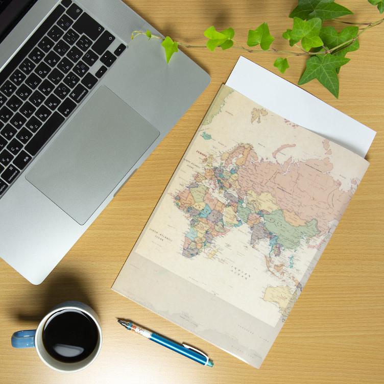 Klarsichtmappe (A4) – Weltkarte - 0