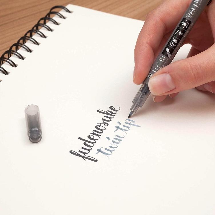 Kalligrafie-Stift – Tombow Fudenosuke Twin - 3