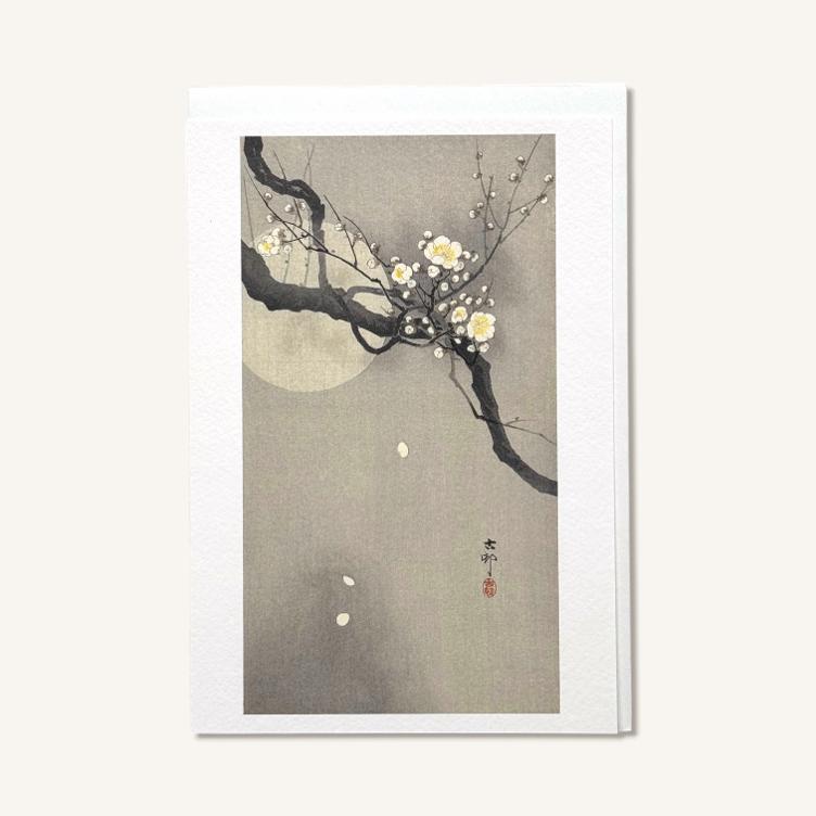 Faltkarte – Pflaumenblüte bei Vollmond - 0