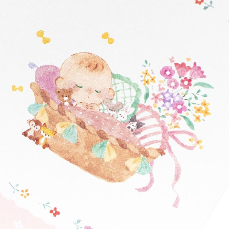 Faltkarte – Baby Pink - 1
