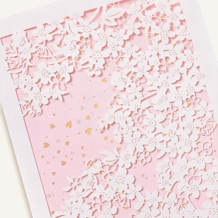 Faltkarte - Sakura (Laser-cut) - 0