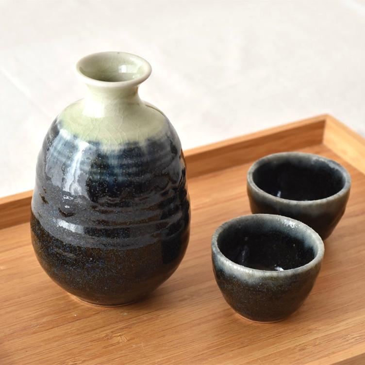 Sake Tokkuri – Blue Glaze - 0