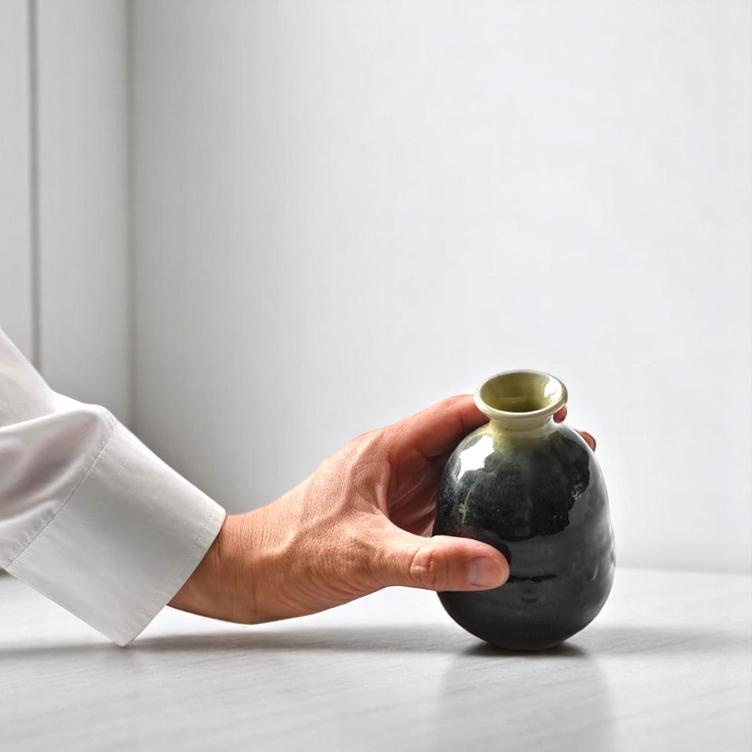 Sake Tokkuri – Blue Glaze - 1