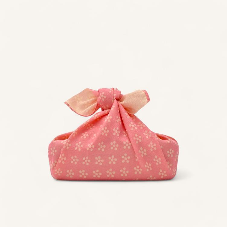 Furoshiki Rikyubai – pink / ecru