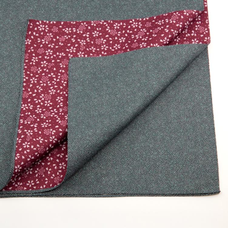 Furoshiki Amunzen – grün / bordeaux - 0