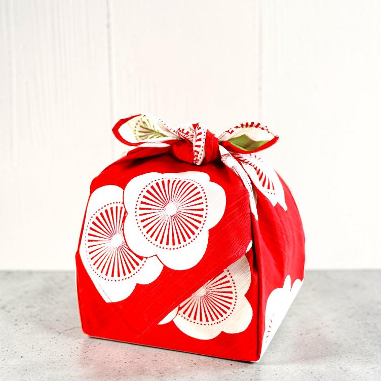 Furoshiki – Ume (rot/grün) - 5