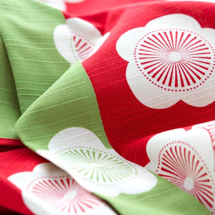 Furoshiki – Ume (rot/grün) - 0