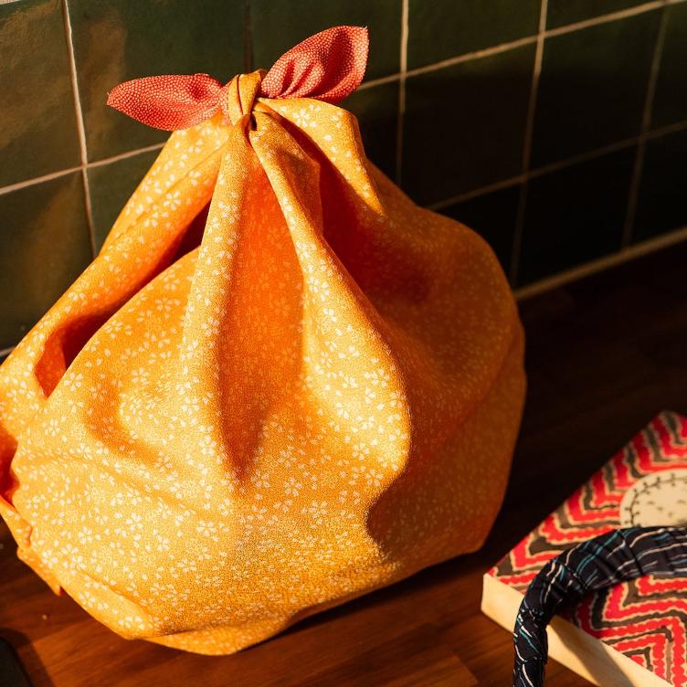 Furoshiki Amunzen – rot / gelb - 2