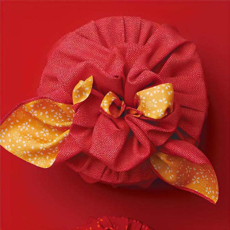 Furoshiki Amunzen – red / yellow