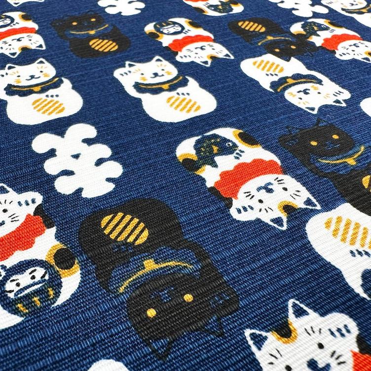 Furoshiki – Manekineko blue (50 cm) - 1
