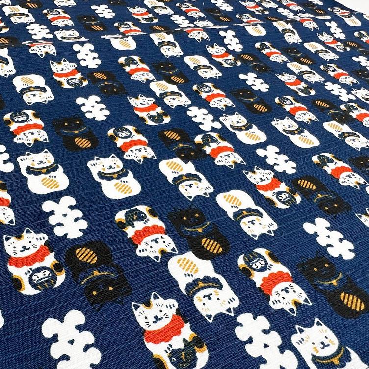 Furoshiki – Manekineko blau (50 cm) - 2