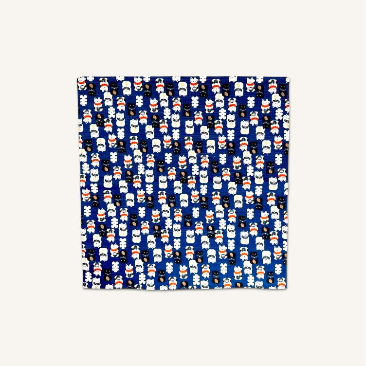 Furoshiki – Manekineko blue (50 cm)