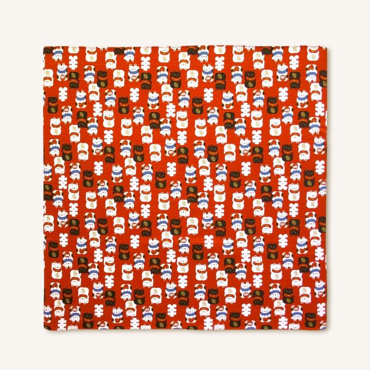 Furoshiki – Manekineko red (50 cm)