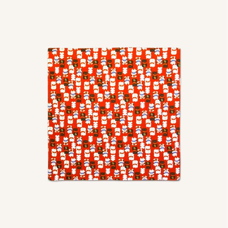 Furoshiki – Manekineko red (50 cm)