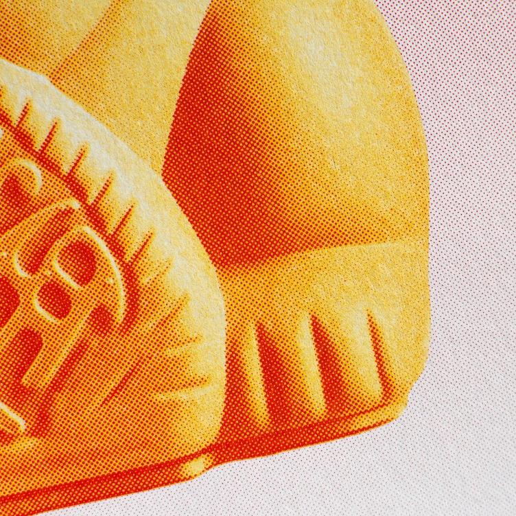 Risographie Artprint | Lucky Cat Peach - 2