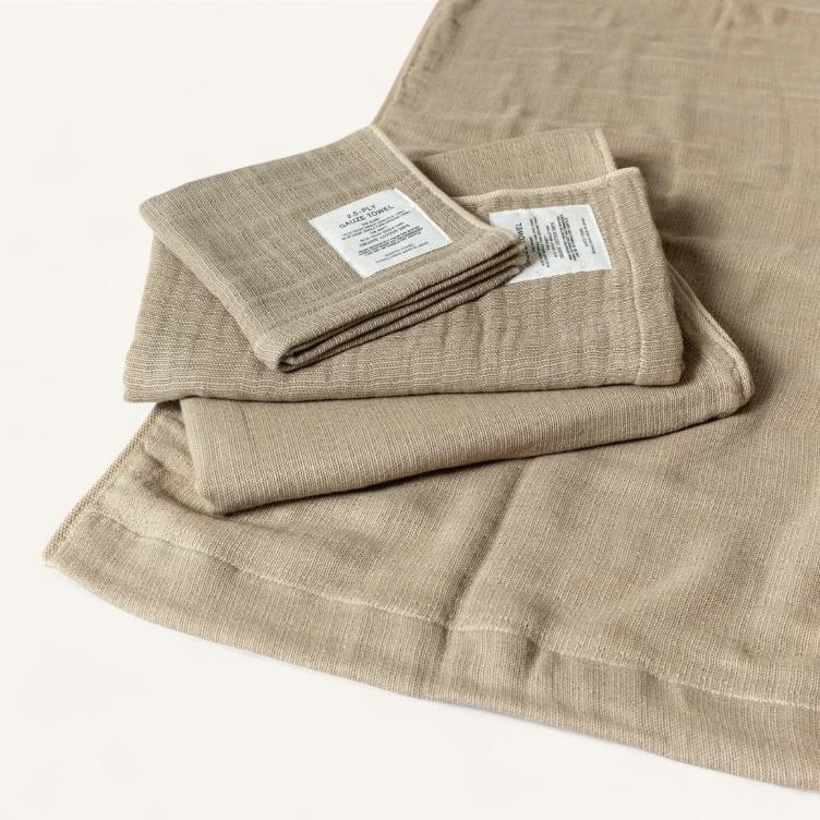 2.5 Ply Gauze Towel – Beige - 0