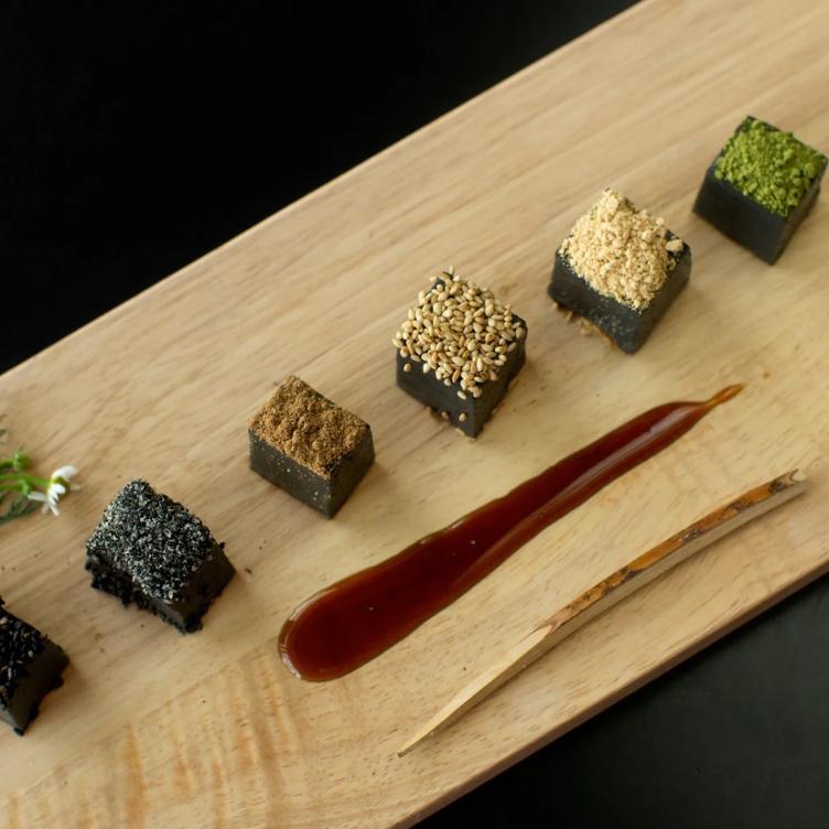 Schwarzer Sesam-Tofu - 4