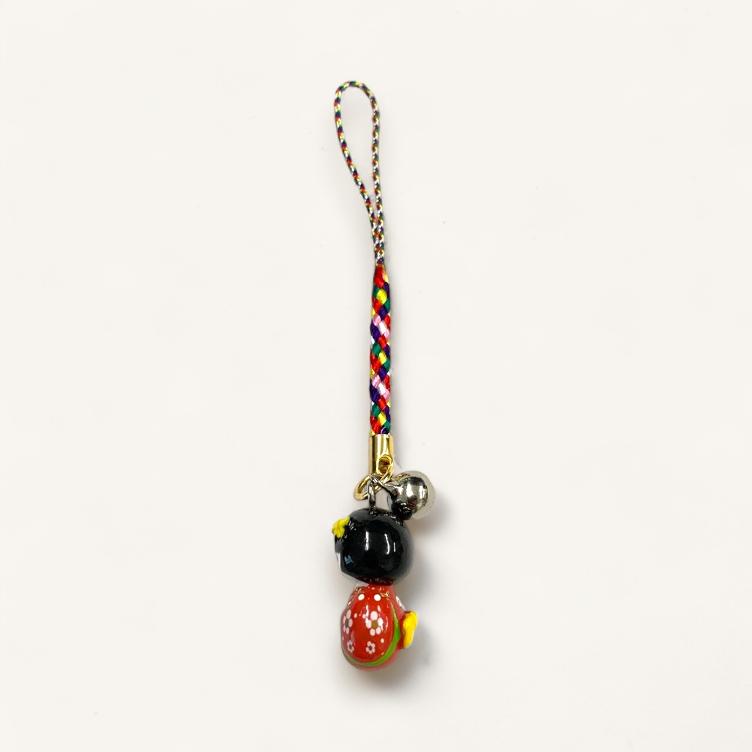 Anhänger - Kokeshi rot - 1