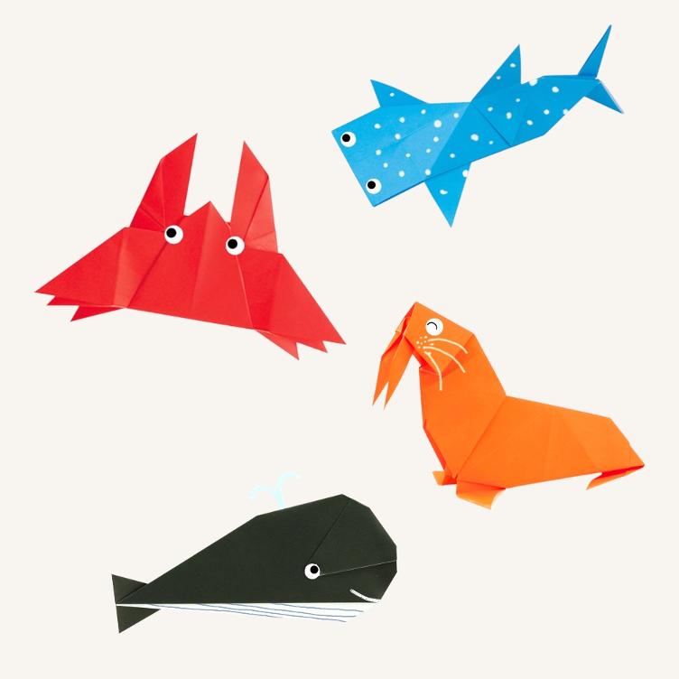 Origami – Meerestiere (15 x 15 cm) - 0