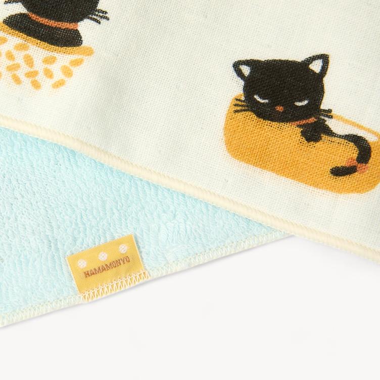 Handkerchief Towel - Cat blue - 0