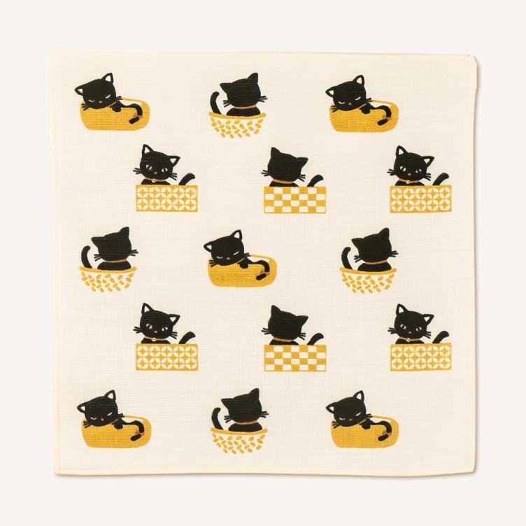 Handkerchief Towel – Cat blue - 0